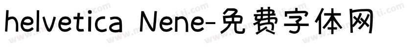 helvetica Nene字体转换
